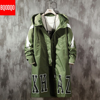 Hiphop Streetwear Long Trench Coat